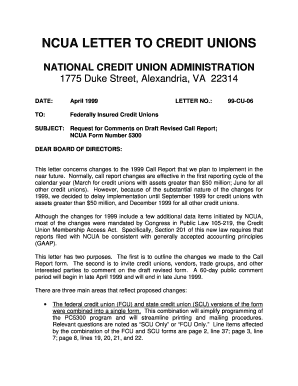 Call report instructions - Request for Comments on Revised Call Report; NCUA Form ... - ncua