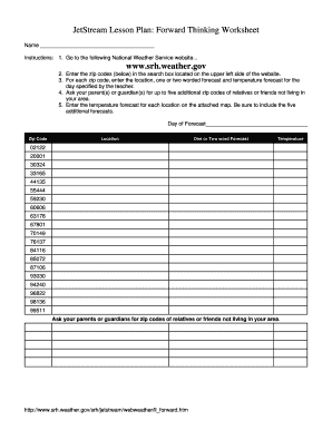 jet stream worksheet pdf