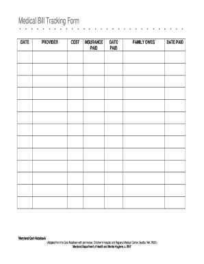 medical bill tracker