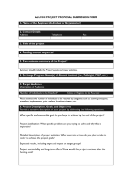 Alumni Proposal Budget Form - photos state