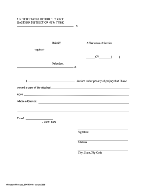 Affirmation of Service