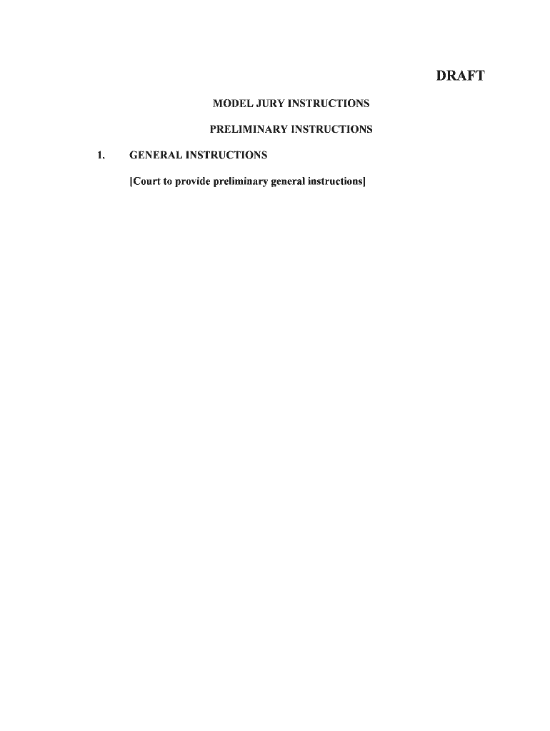 Fillable Online ded uscourts MODEL JURY INSTRUCTIONS PRELIMINARY