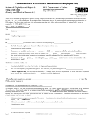 US FMLA Eligibility Notice Form