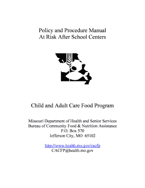 Entire Policy and Procedure Manual - Missouri Department of Health ... - health mo