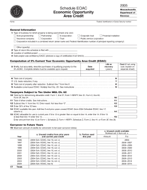 Massachusetts Schedule EOAC Form