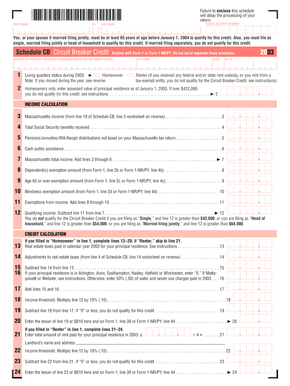 Massachusetts Circuit Breaker Credit Form