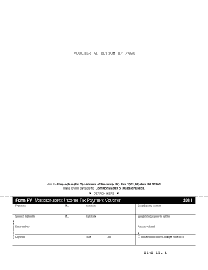 Massachusetts Income Tax Payment Voucher
