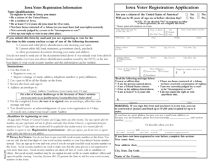 Iowa Voter Registration Application