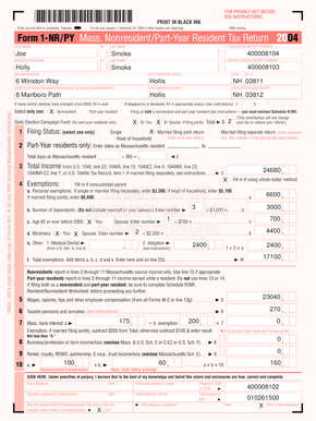 Draft 2004 Form 1-NR/PY - mass