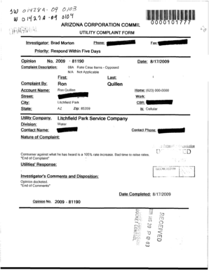 ODinionNo. 2009 - 81190 - Arizona Corporation Commission - images edocket azcc