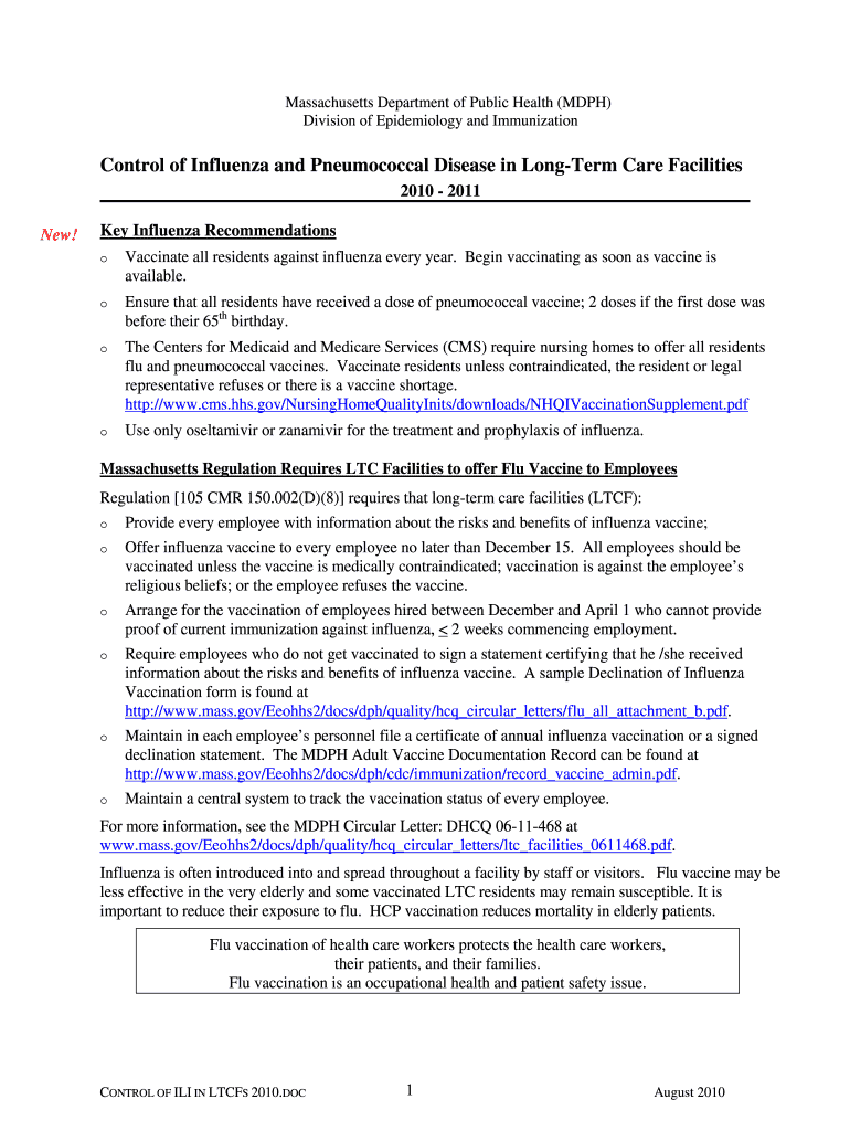 Control of Influenza and Pneumococcal Disease in Long-Term Care - mass Preview on Page 1