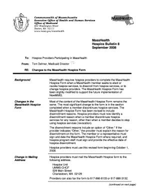 MassHealth Hospice Form