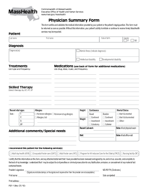 medical physician form