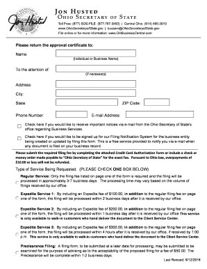 Ohio Foreign Corporation Registration Form