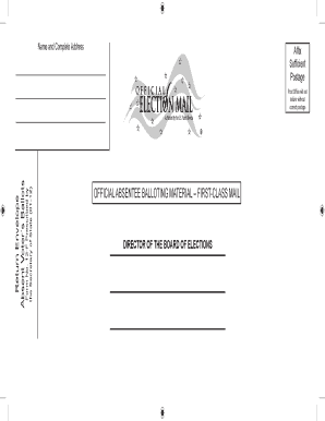 Absentee Ballot Return Envelope