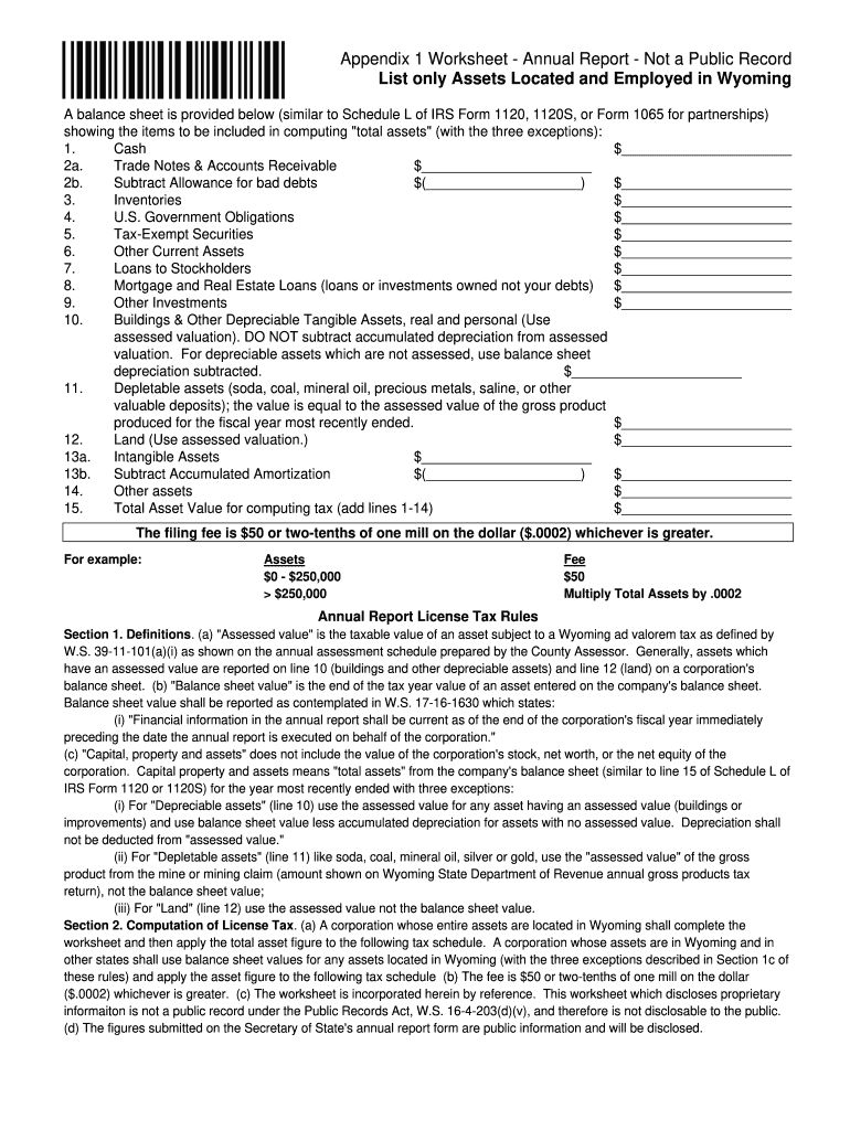 wyoming llc annual report example Preview on Page 1