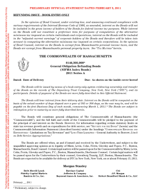 The Commonwealth of Massachusetts General Obligation Refunding Bonds (Sifma Index Bonds) 2011 Series