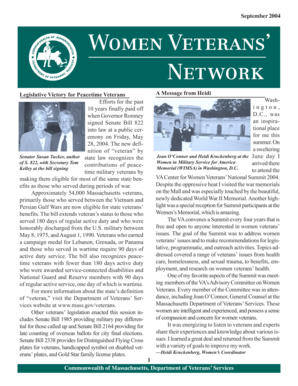 Massachusetts Veterans Benefits Notice