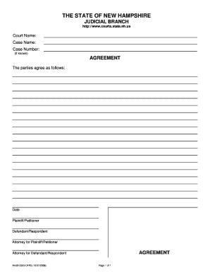 New Hampshire Court Agreement