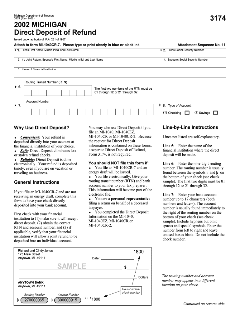 Michigan Department of Treasury 3174 (Rev Preview on Page 1