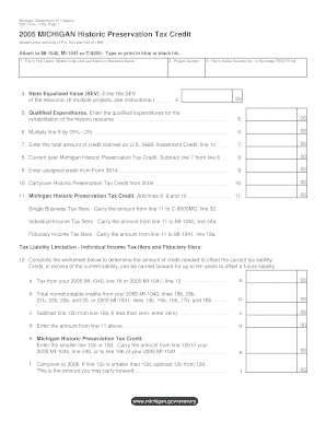 Michigan Historic Preservation Tax Credit Form 3581