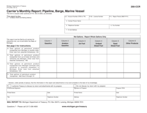Michigan Carrier's Monthly Report