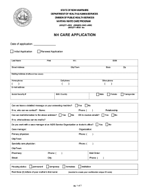 NH CARE Application Form