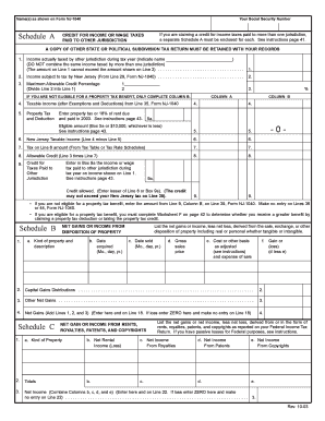 Fillable Online state nj NJ-1040 Forms - State of New Jersey - state nj ...