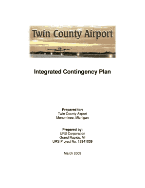 michigan integrated contingency plan form