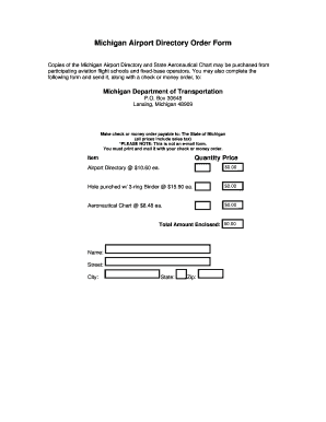 Michigan Airport Directory Order Form