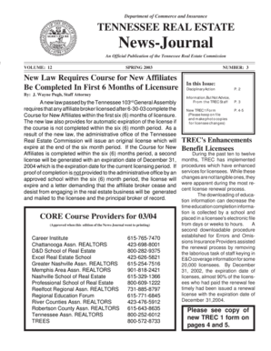 Tennessee Real Estate Commission Form 1