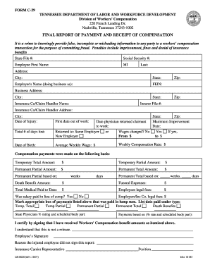 Tennessee Workers' Compensation Final Report