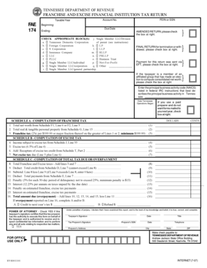 Tennessee Franchise and Excise Tax Return