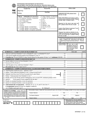 Tennessee Franchise and Excise Tax Return