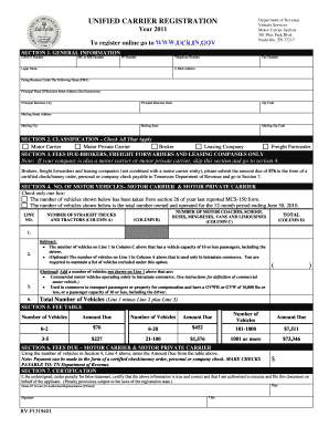 Unified Carrier Registration Form