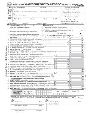 West Virginia Nonresident Income Tax Return