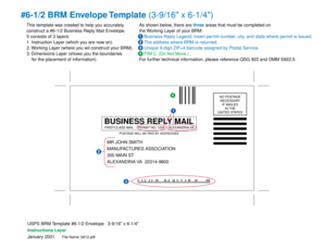USPS Business Reply Mail Envelope Template