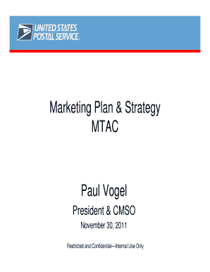 Marketing Plan & Strategy MTAC Paul Vogel - RIBBS - USPS - ribbs usps