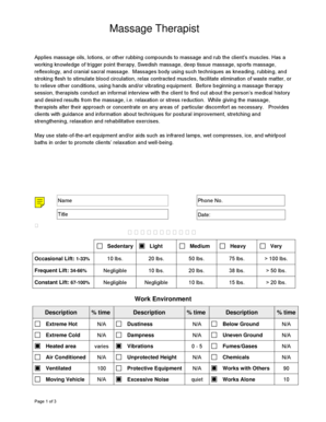 Worksite Job Analysis Form