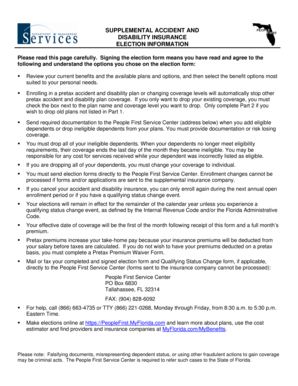 Supplemental Accident and Disability Insurance Election Form