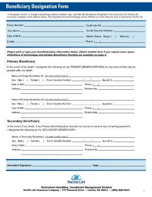 Beneficiary Designation Form