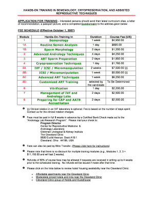 Application Procedures/Fee Schedule - Cleveland Clinic Home - clevelandclinic