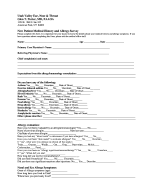 Allergy Questionnaire - Intermountain Healthcare - intermountainhealthcare