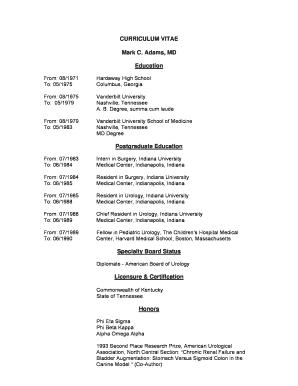 Dr. Adams ' CV - Vanderbilt University Medical Center - mc vanderbilt