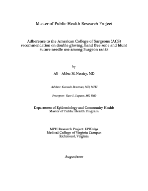 Master of Public Health Research Project - digarchive library vcu