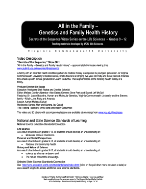 Family health history fillable form