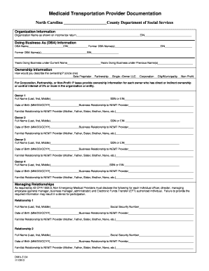 Handicraft form pdf - Medicaid Transportation Provider Documentation - ncdhhs