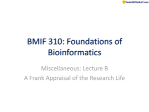 Miscellaneous Lecture B A Frank Appraisal of the Research Life