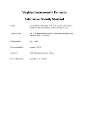 Virginia Commonwealth University Information Security Standard