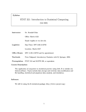 stat 321 introduction to statistical computing vcu form